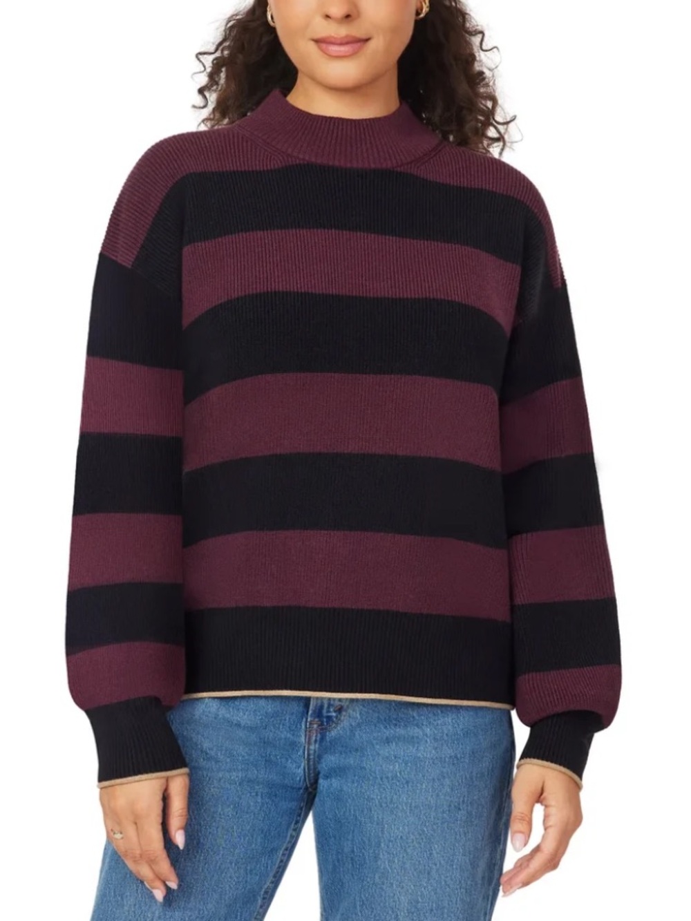 Scotch & Soda Stripe Sweater Purple and Black Size Small
